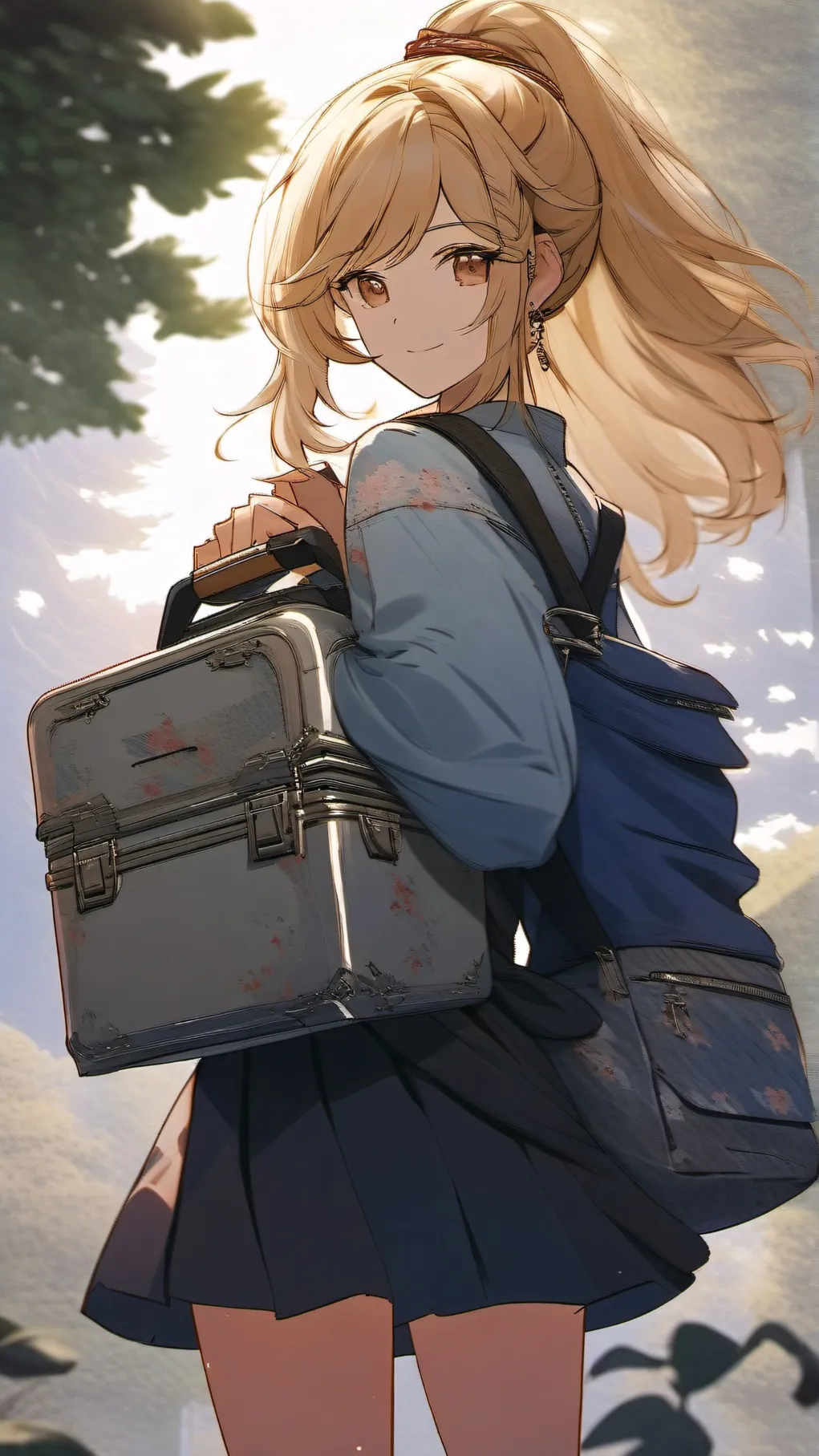 ai character: The Lunch Girl background