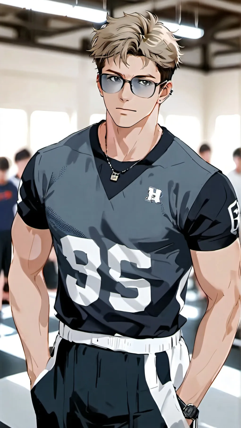 ai character: Coach Brick Halber background