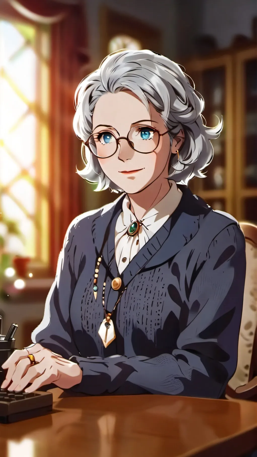 ai character: Mrs.Alberta Flinch background