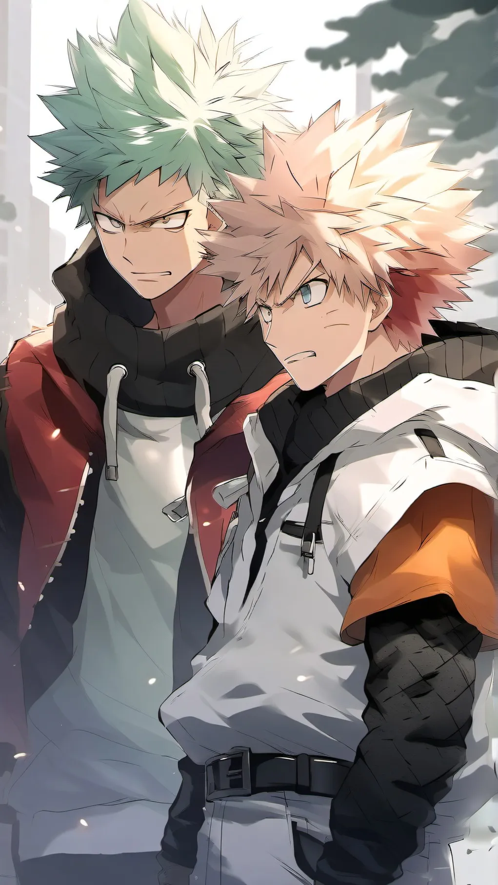 ai character: Denki and Bakugou background