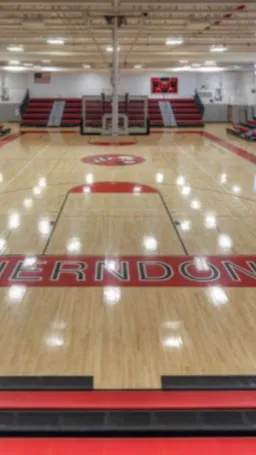 ai character: High school gym  background