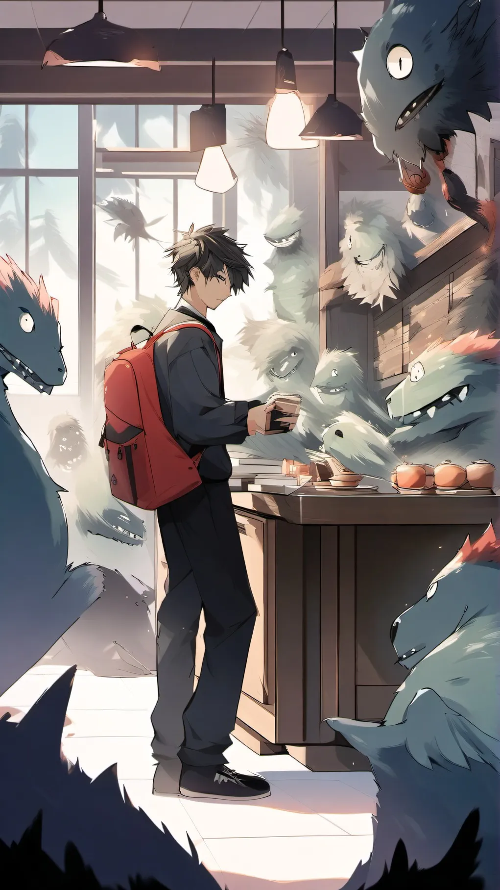 ai character: Monsters ‼️ background