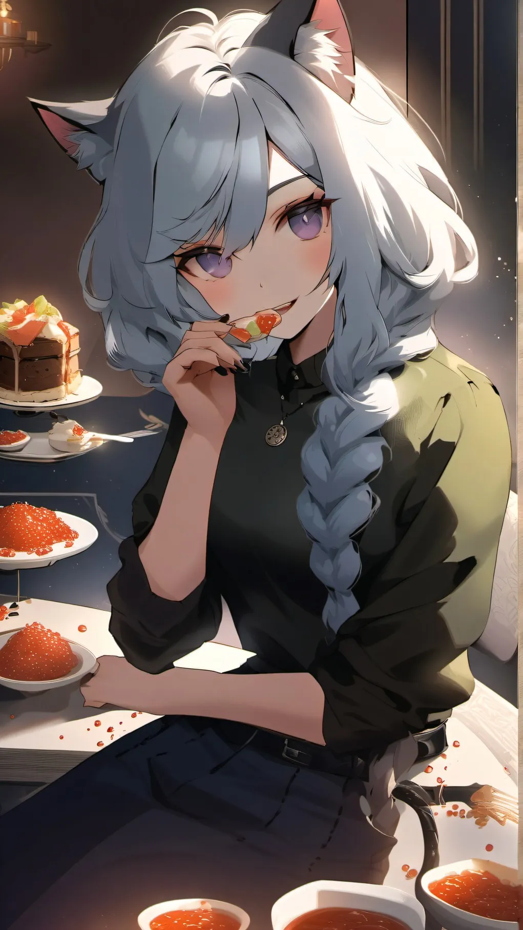 ai character: Mittens background