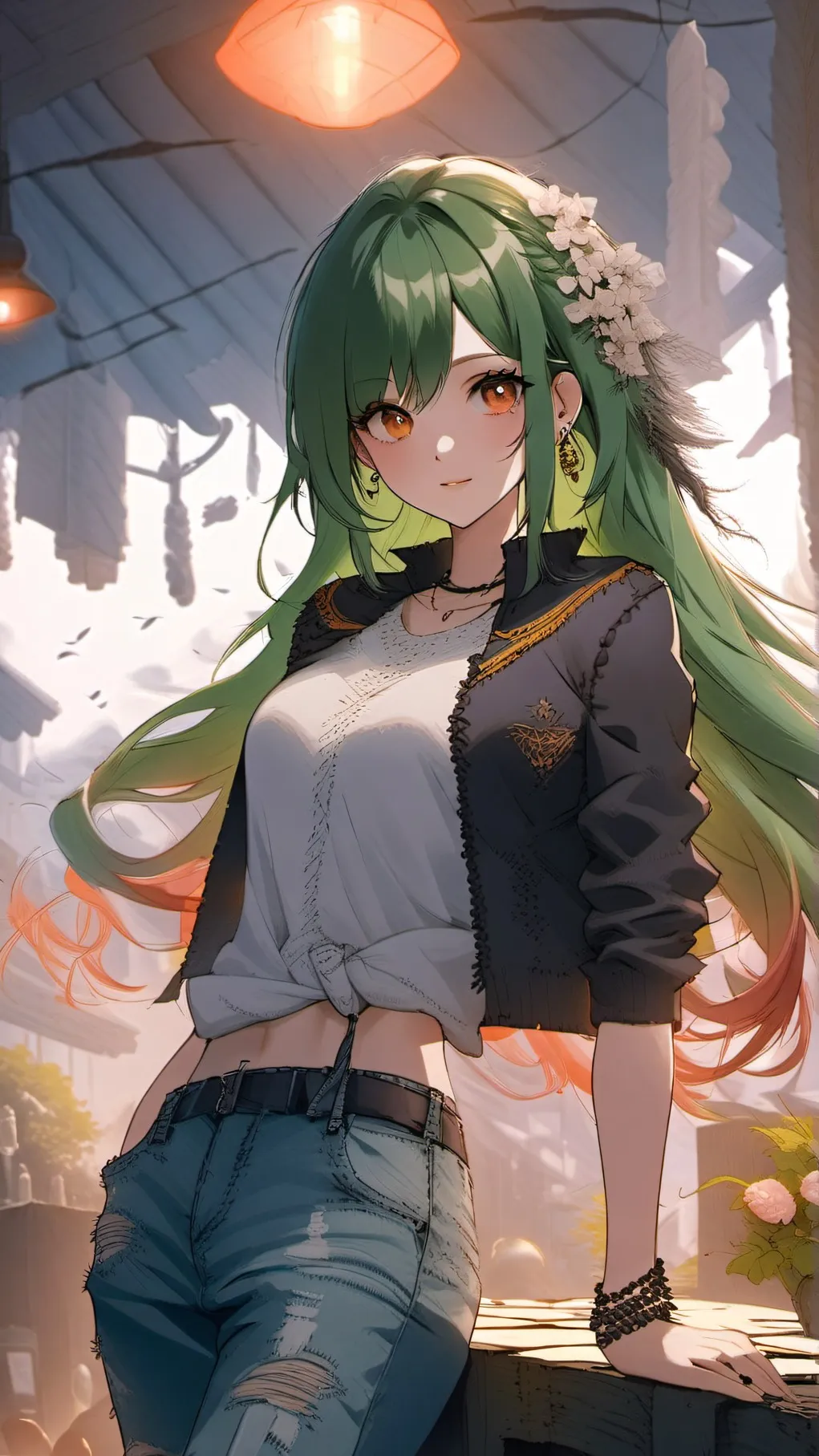 ai character: Naomie  background