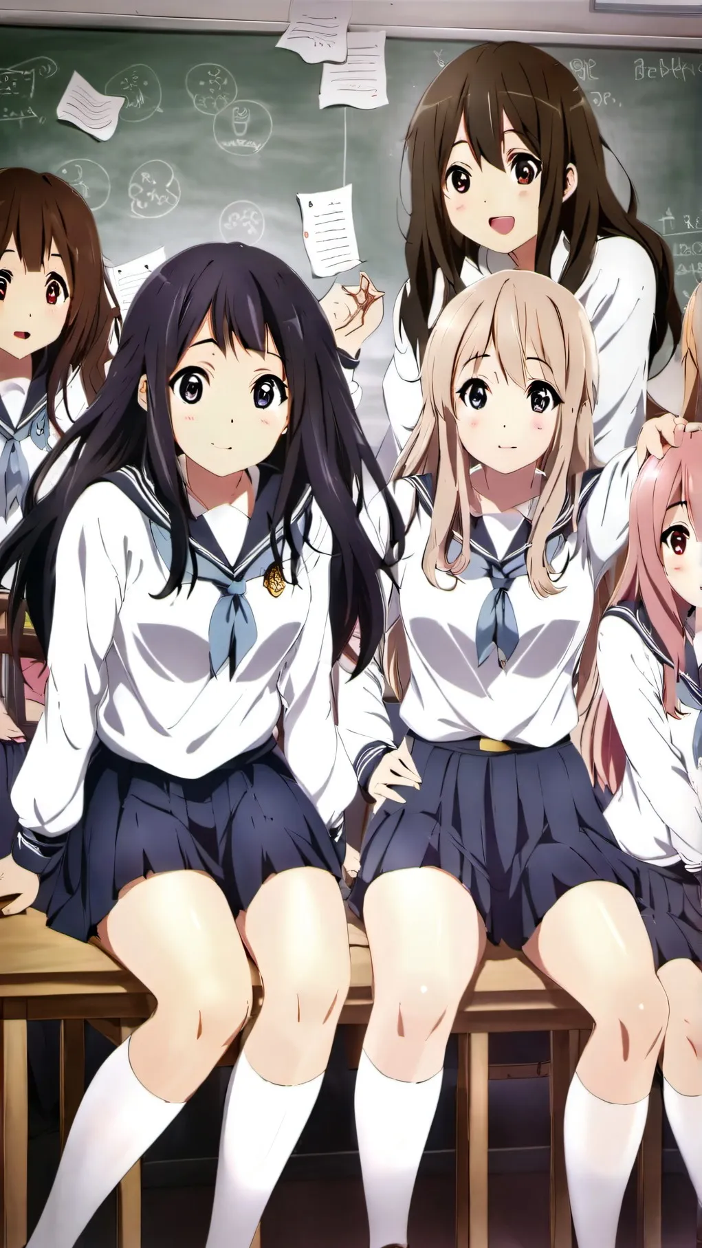 ai character: Girl school background
