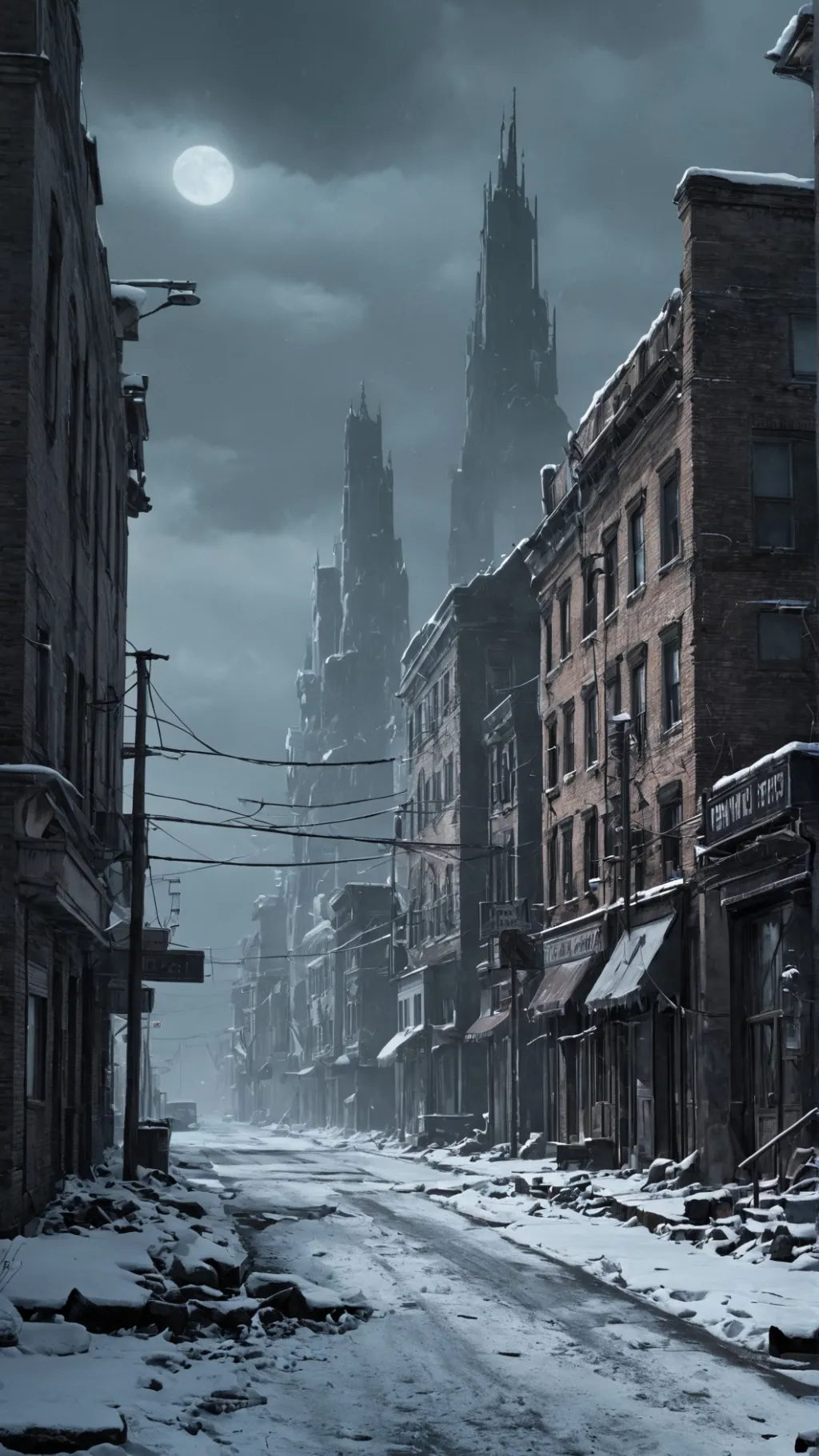 ai character: Frozen Wasteland background