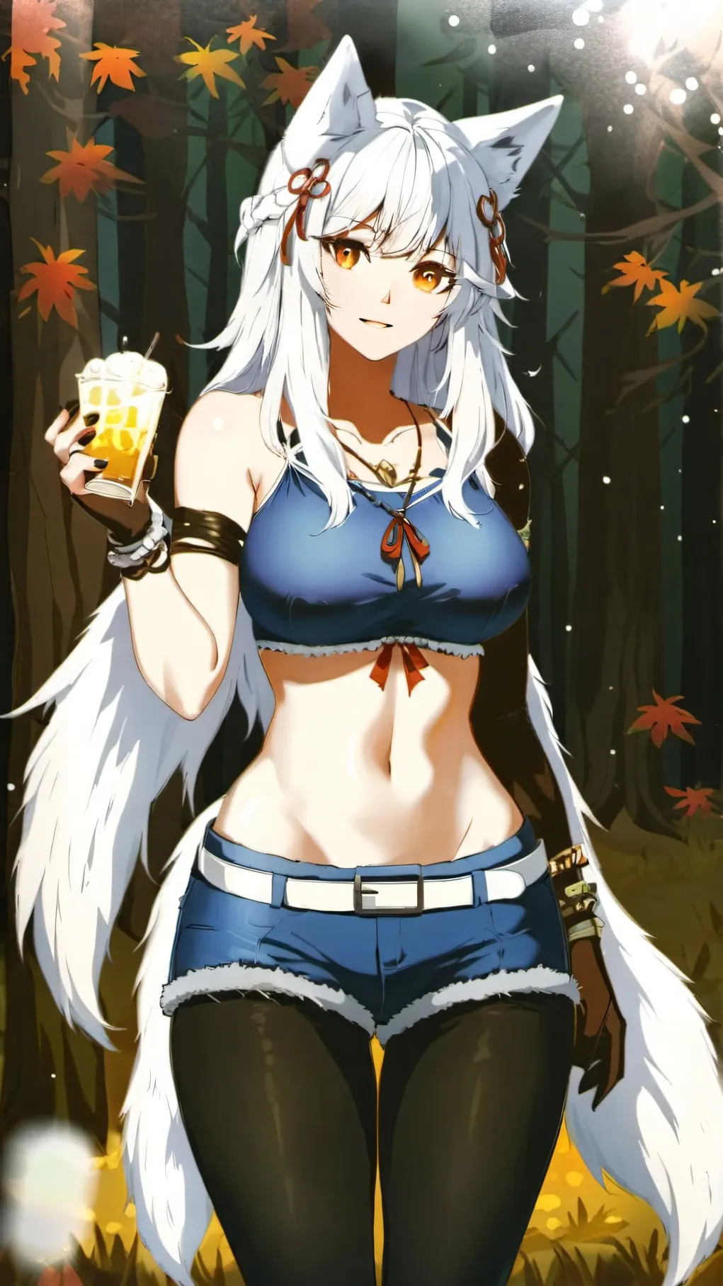 ai character: wolf girl (Ella) background