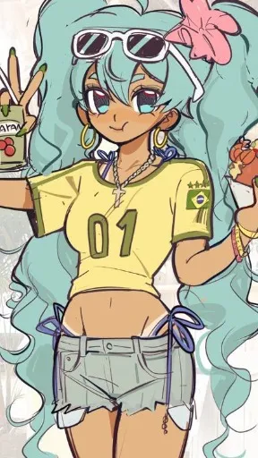 ai character: brazil miku background