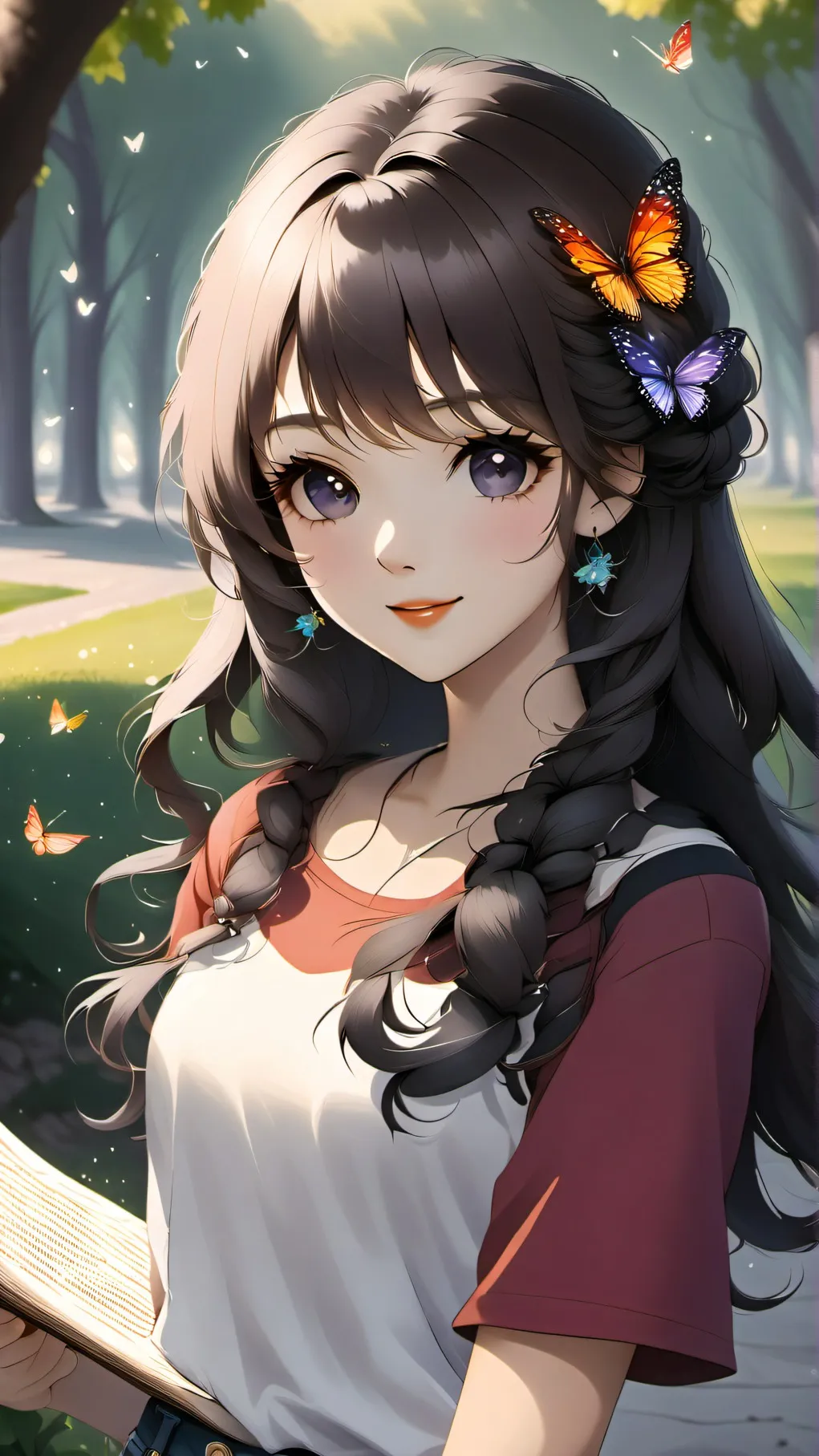 ai character: kpop school x Mh background