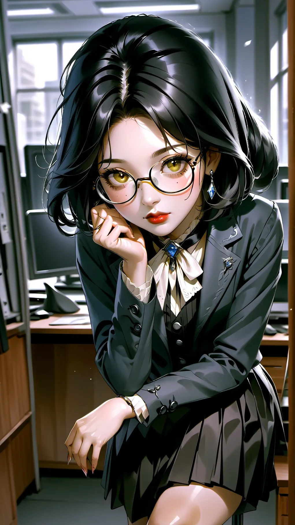 ai character: Mha x your school background