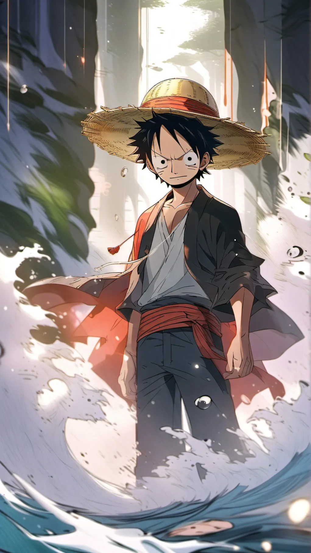 ai character: luffy executionday background