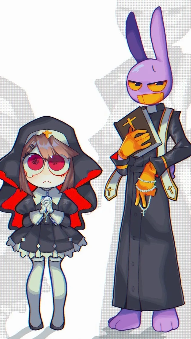 ai character: church jax n pomni background