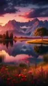 ai character: painting grandma background