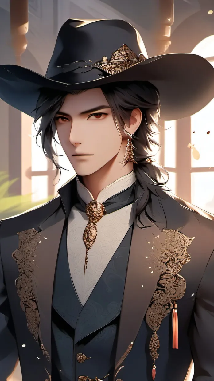 ai character: Black stoles parts background