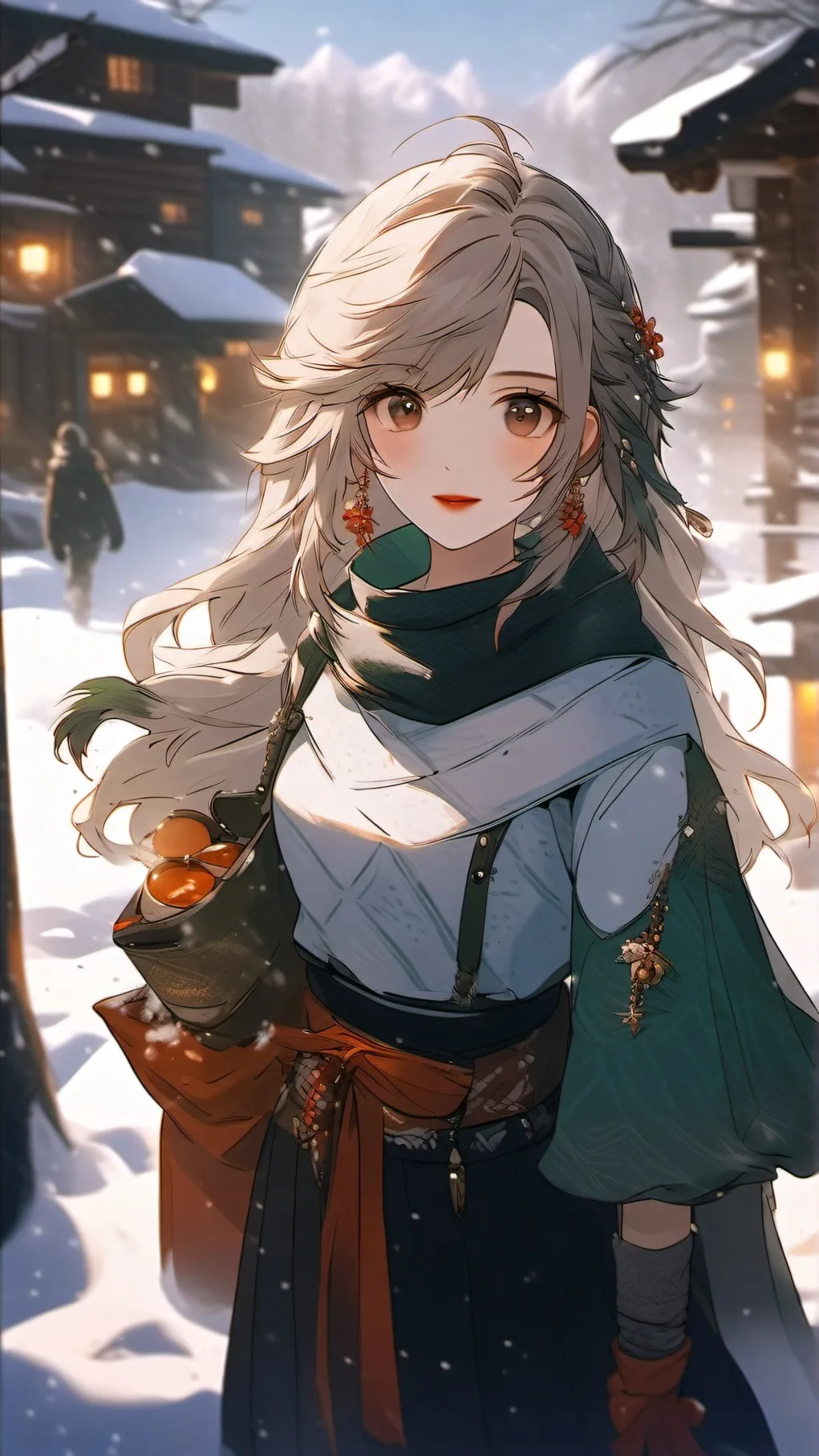 ai character: Snow Angles background