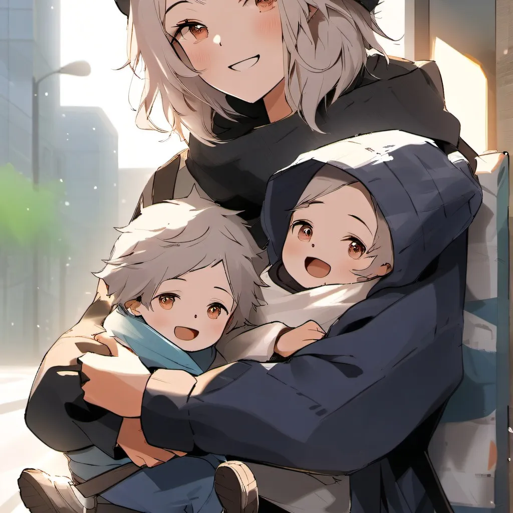 chat with ai character: homeless mom baby