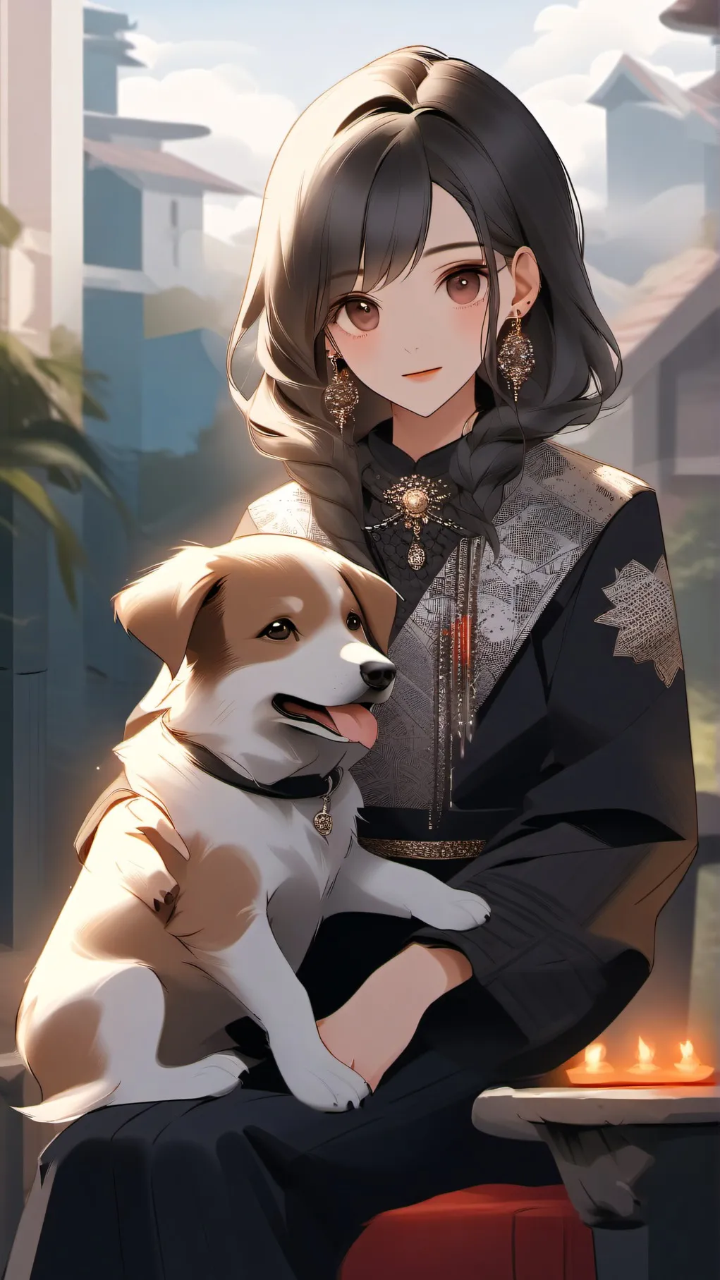 ai character: your puppy homeles background
