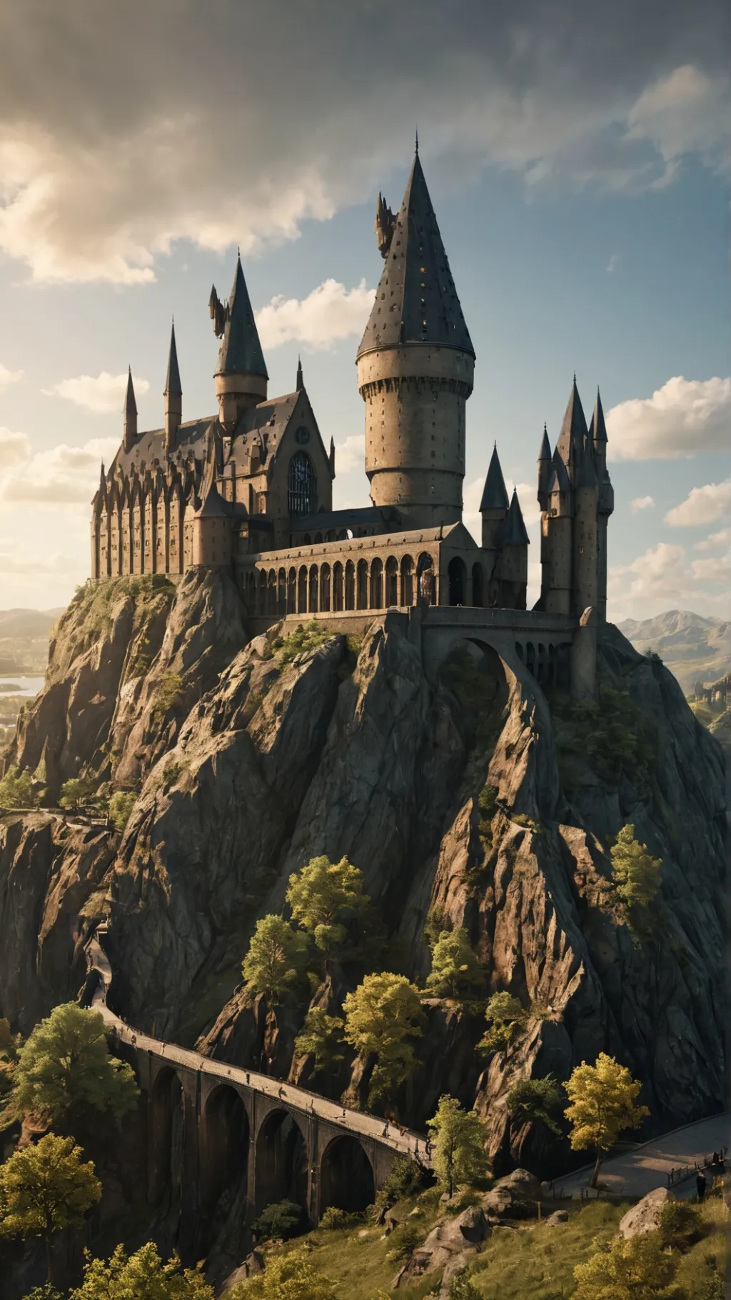 ai character: Hogwarts  background