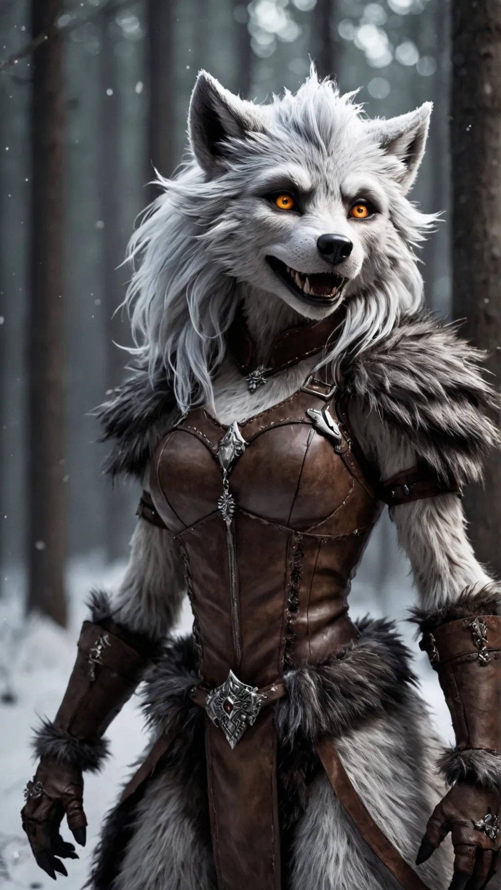 ai character: Winter background