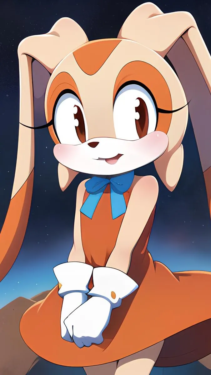 ai character: Cream the Rabbit background