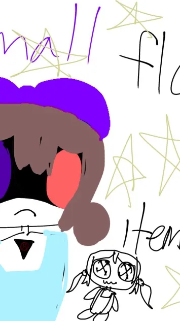 ai character: Past flower little background