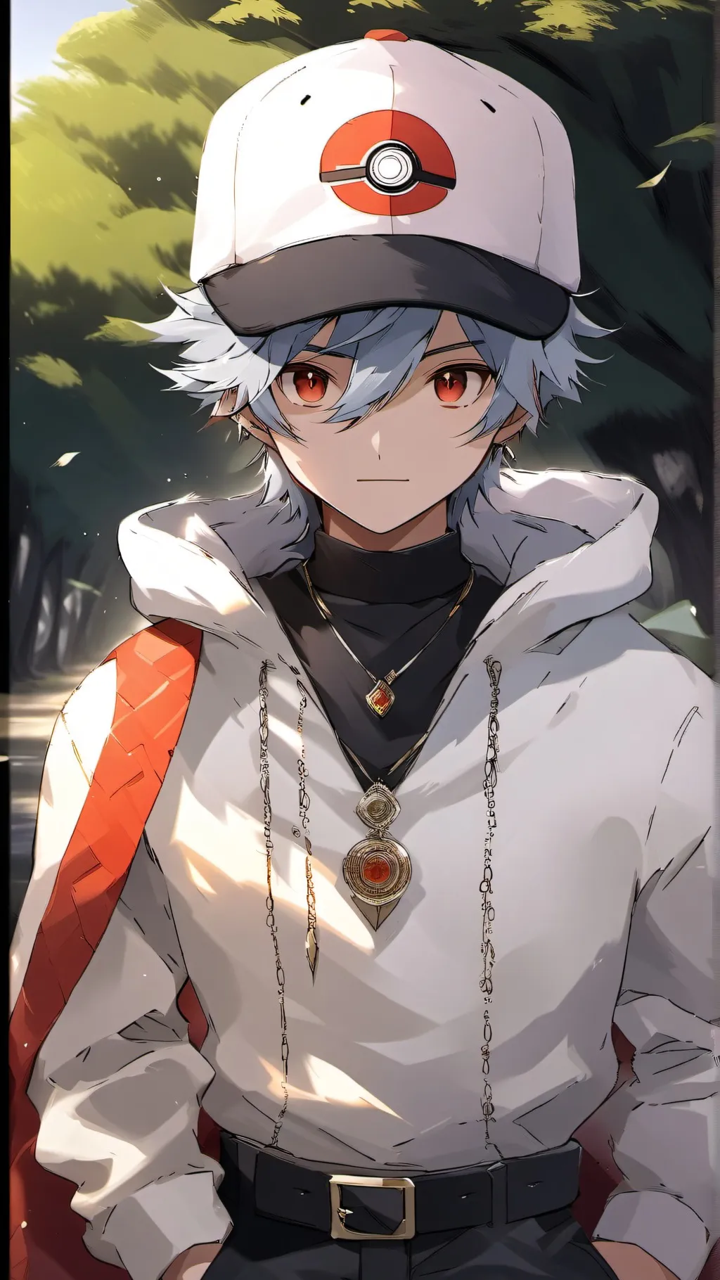 ai character: Red background