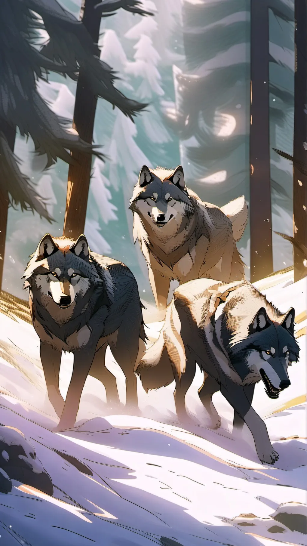 ai character: Fire Pack (Wolves) background