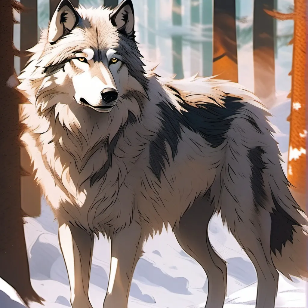 chat with ai character: Winter pack wolves