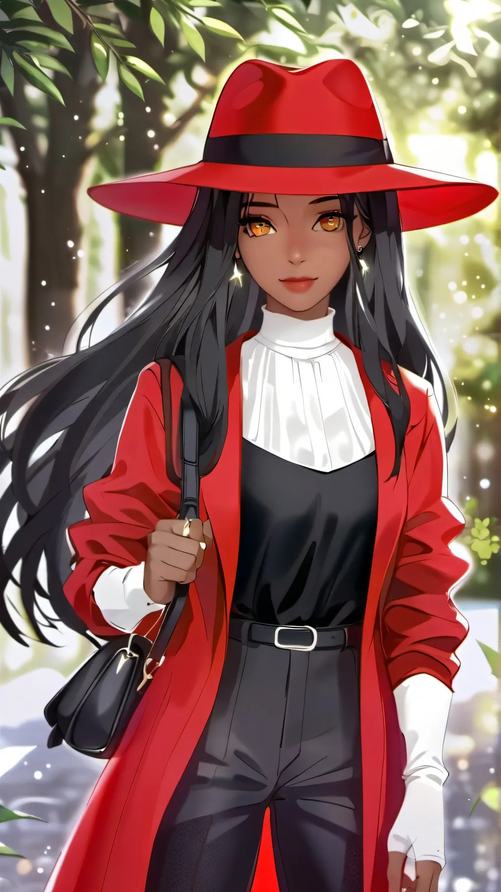 ai character: Carmen Sandiego background