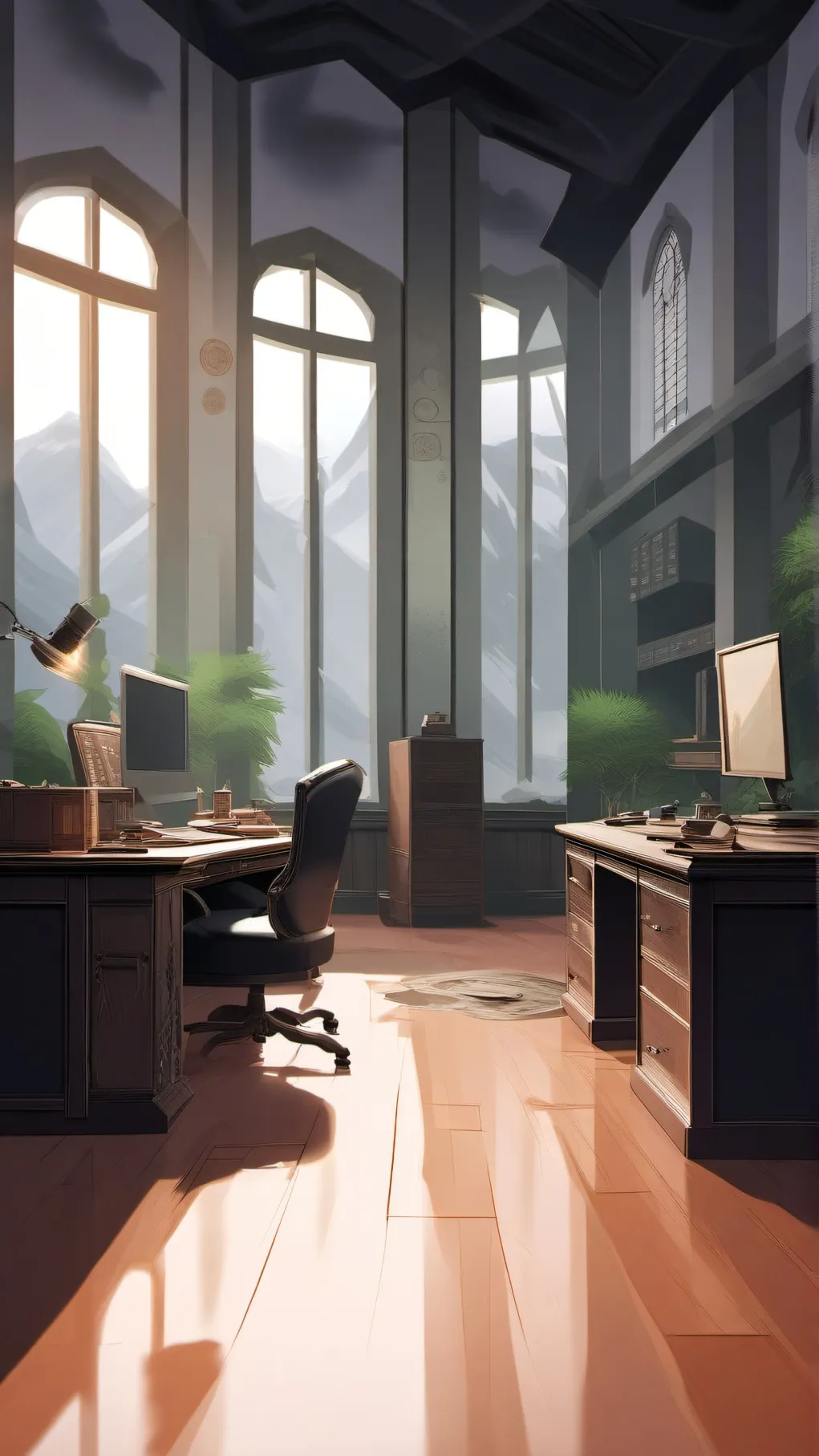 ai character: detective bureau background