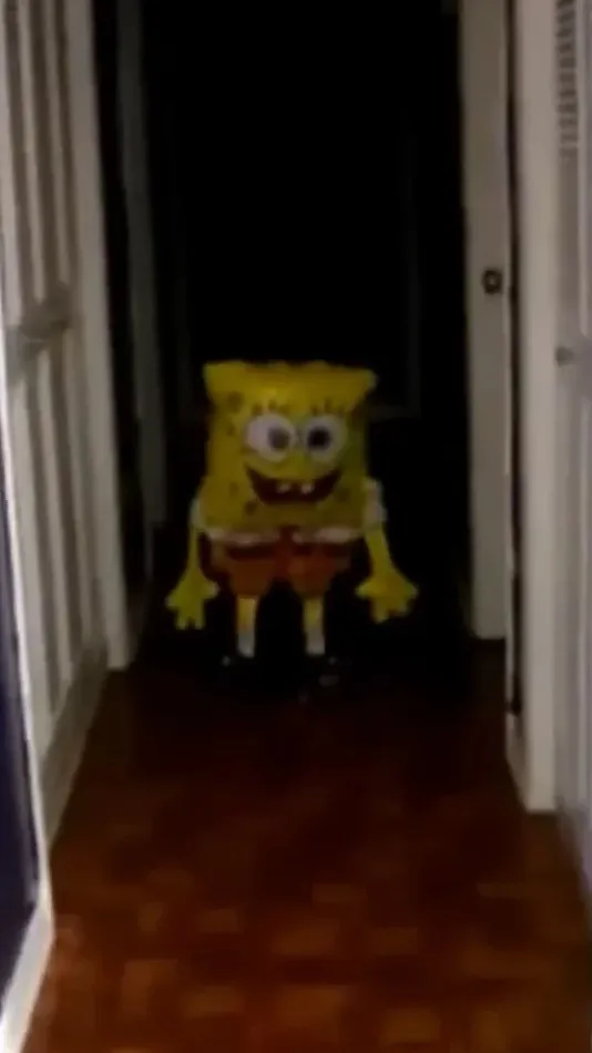 ai character: CrEePy SpOnGe BoB background