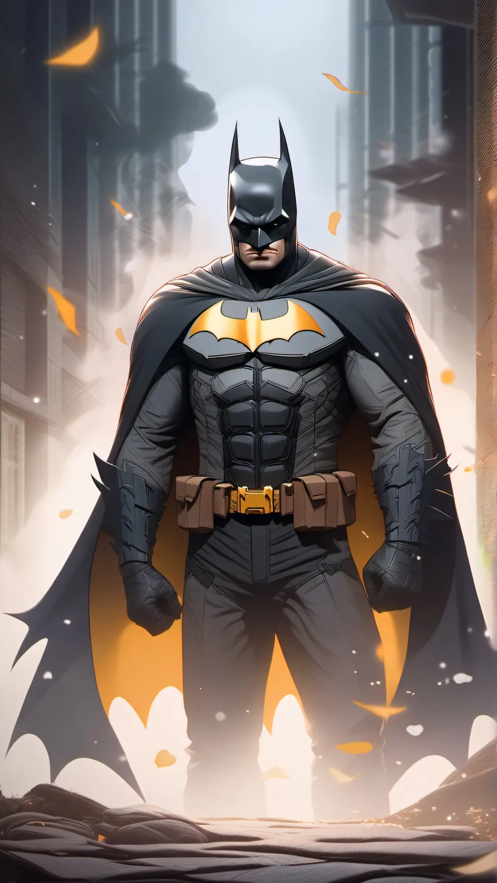 ai character: The Batman’s City. background