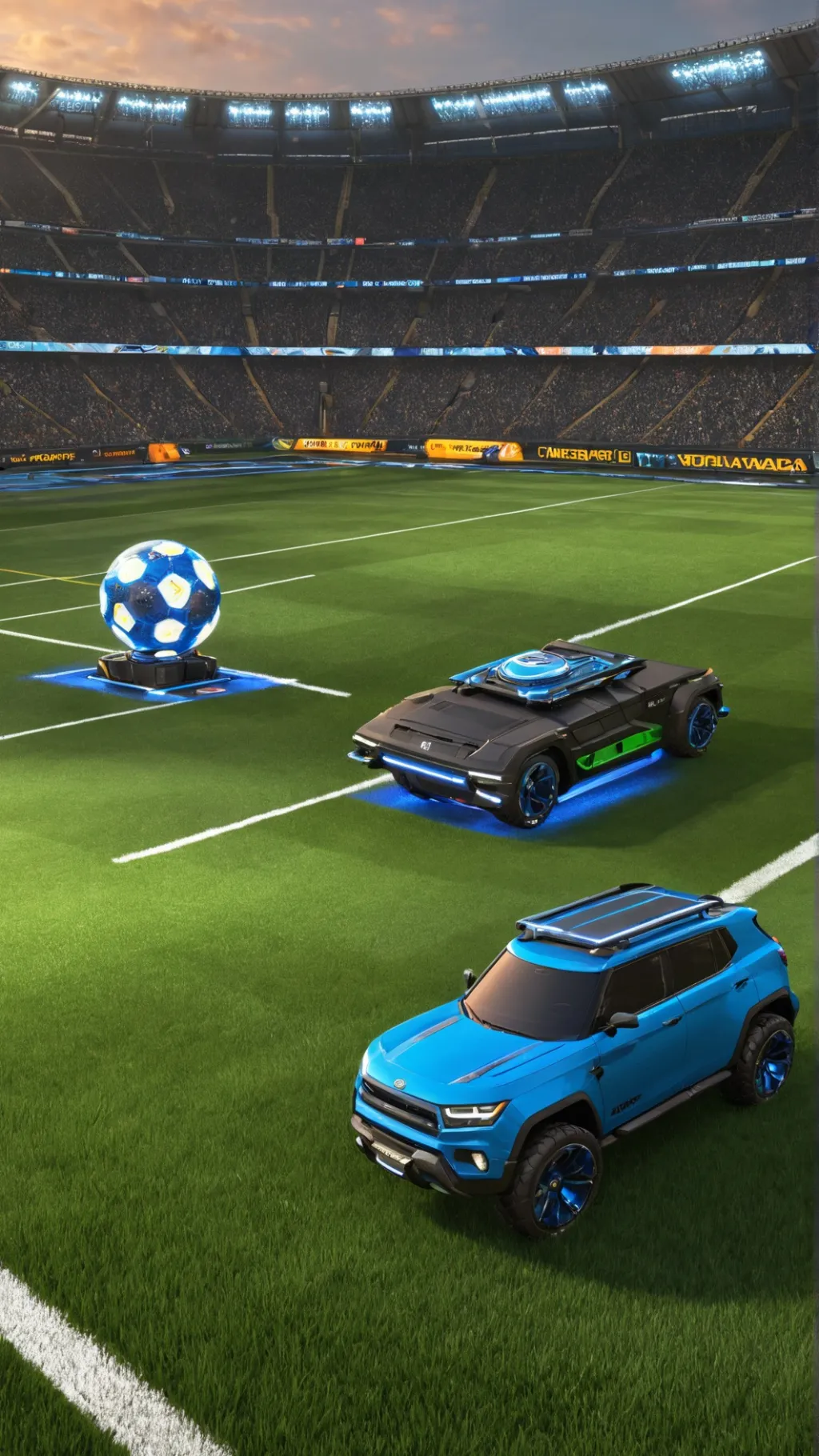 ai character: fennec car [rocket background