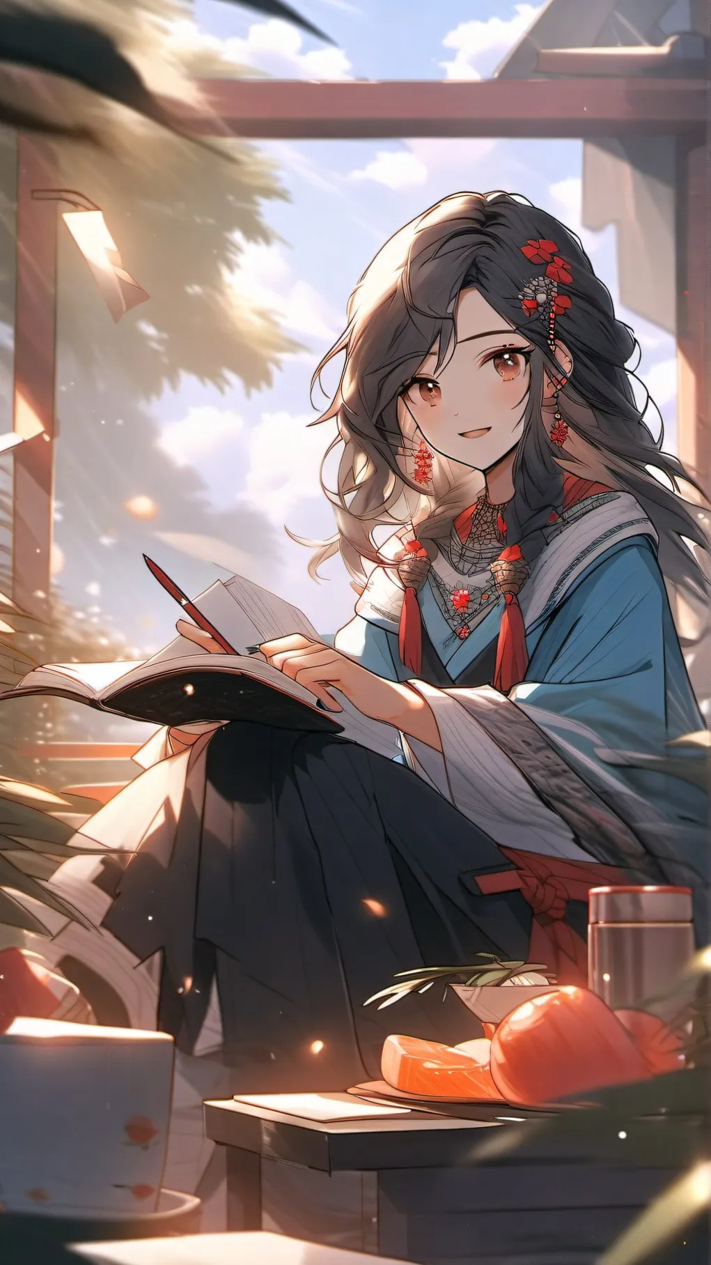 ai character: Your homework 😭 background