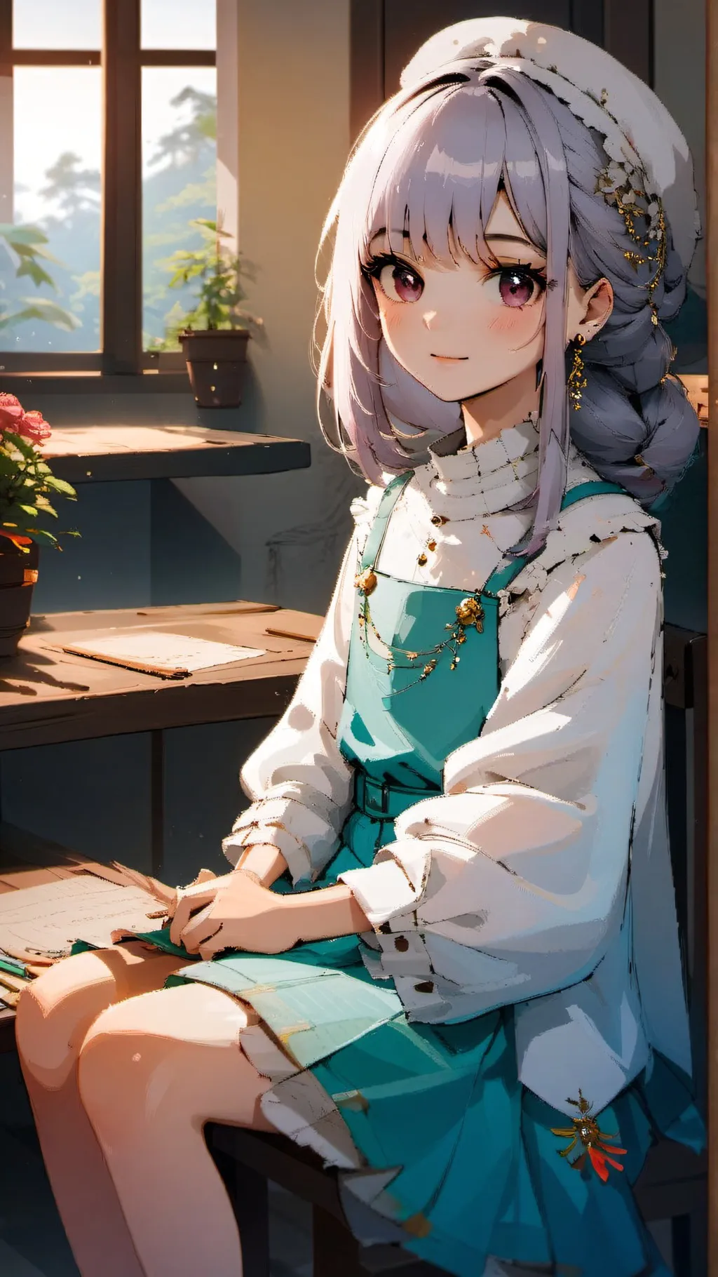 ai character: Rose background