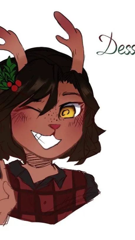 ai character: Dess Holiday background