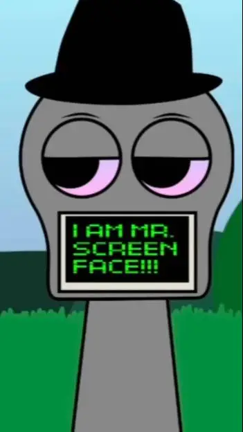 ai character: Mr. Screen Face background