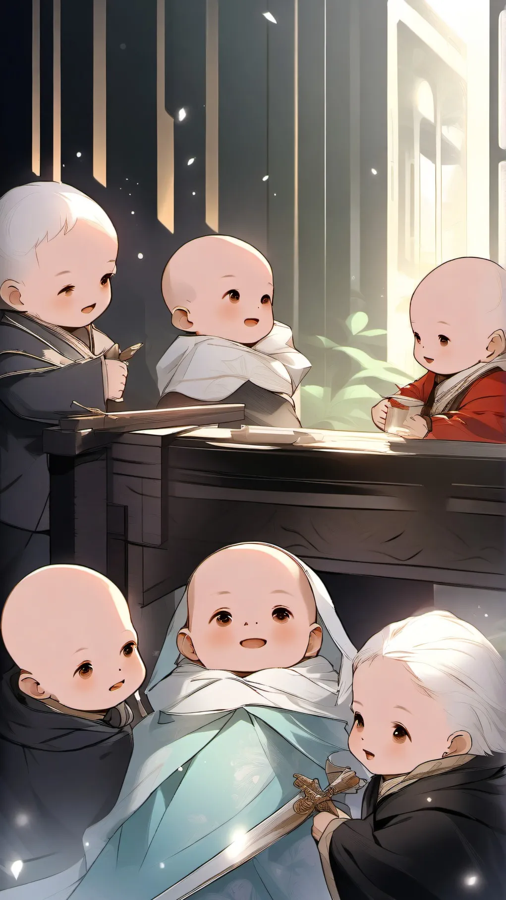ai character: helpless babies background