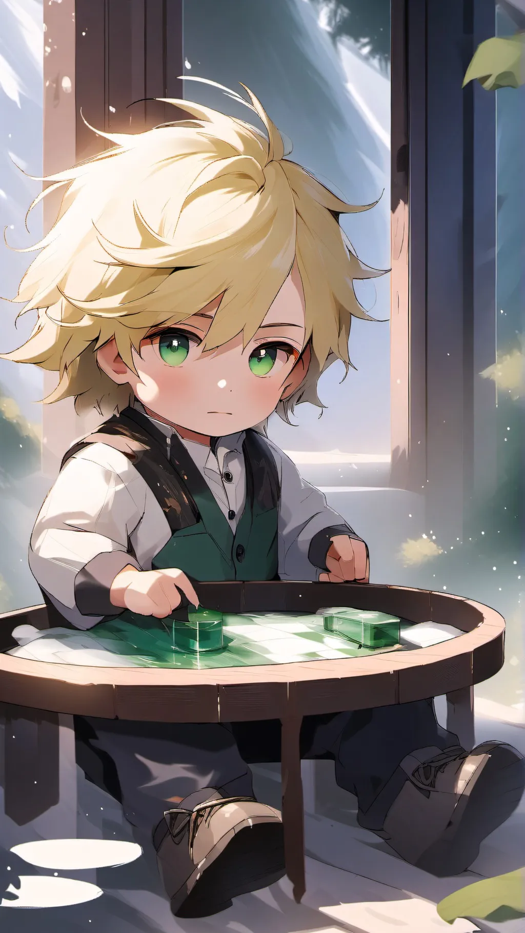 ai character: Baby present mic background