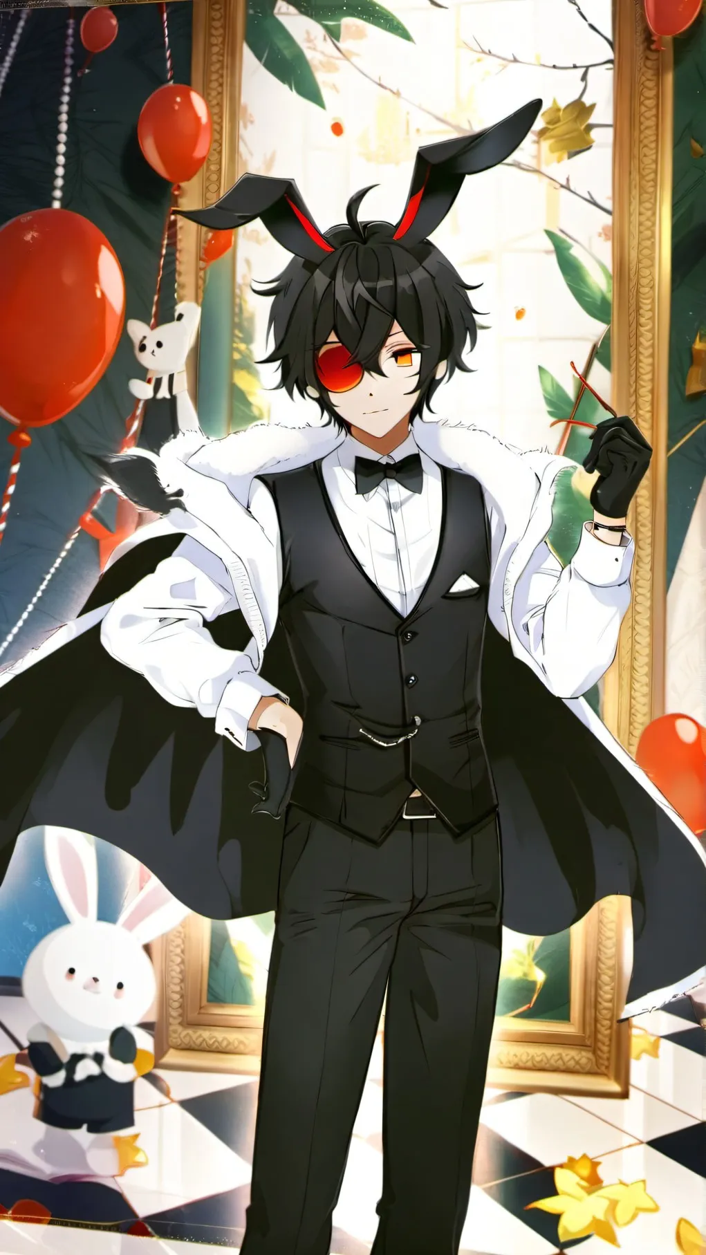 ai character: Lucifer rabbithole background
