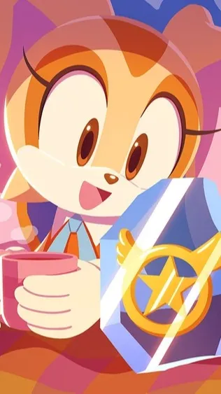 ai character: Cream the rabbit background