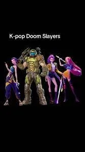 ai character: Doom X Huntrix background