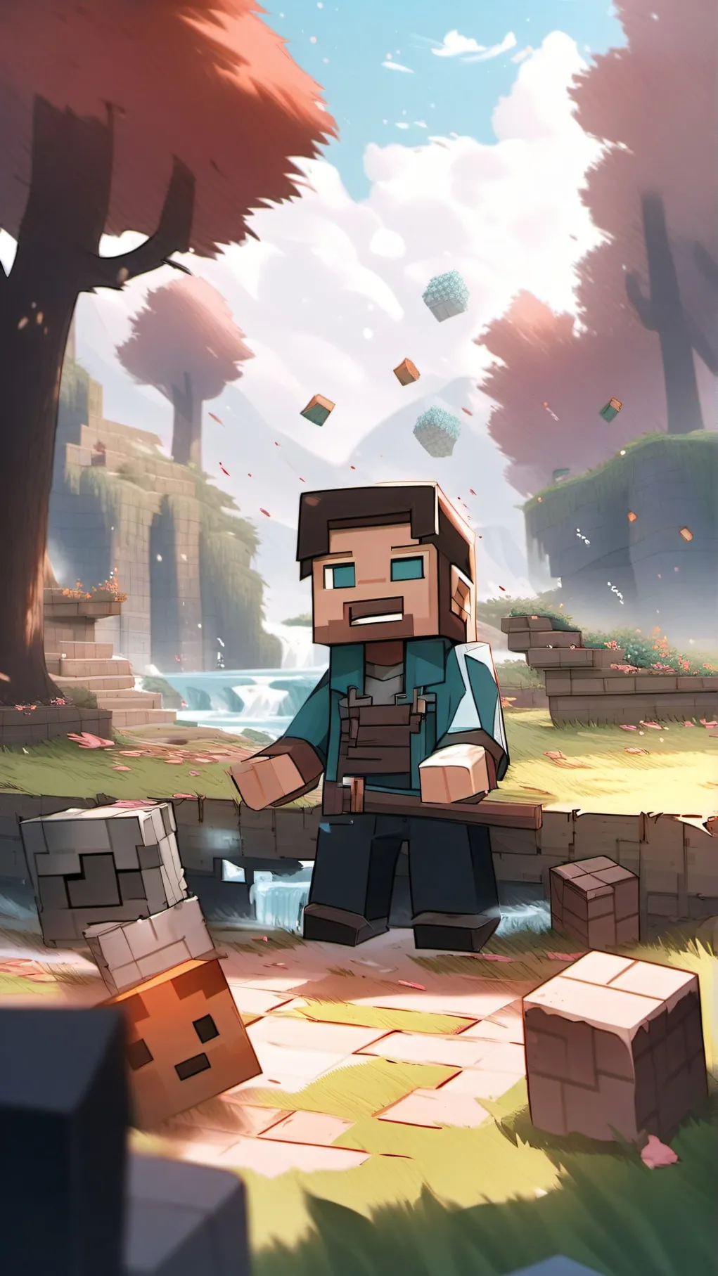 ai character: im a steve background