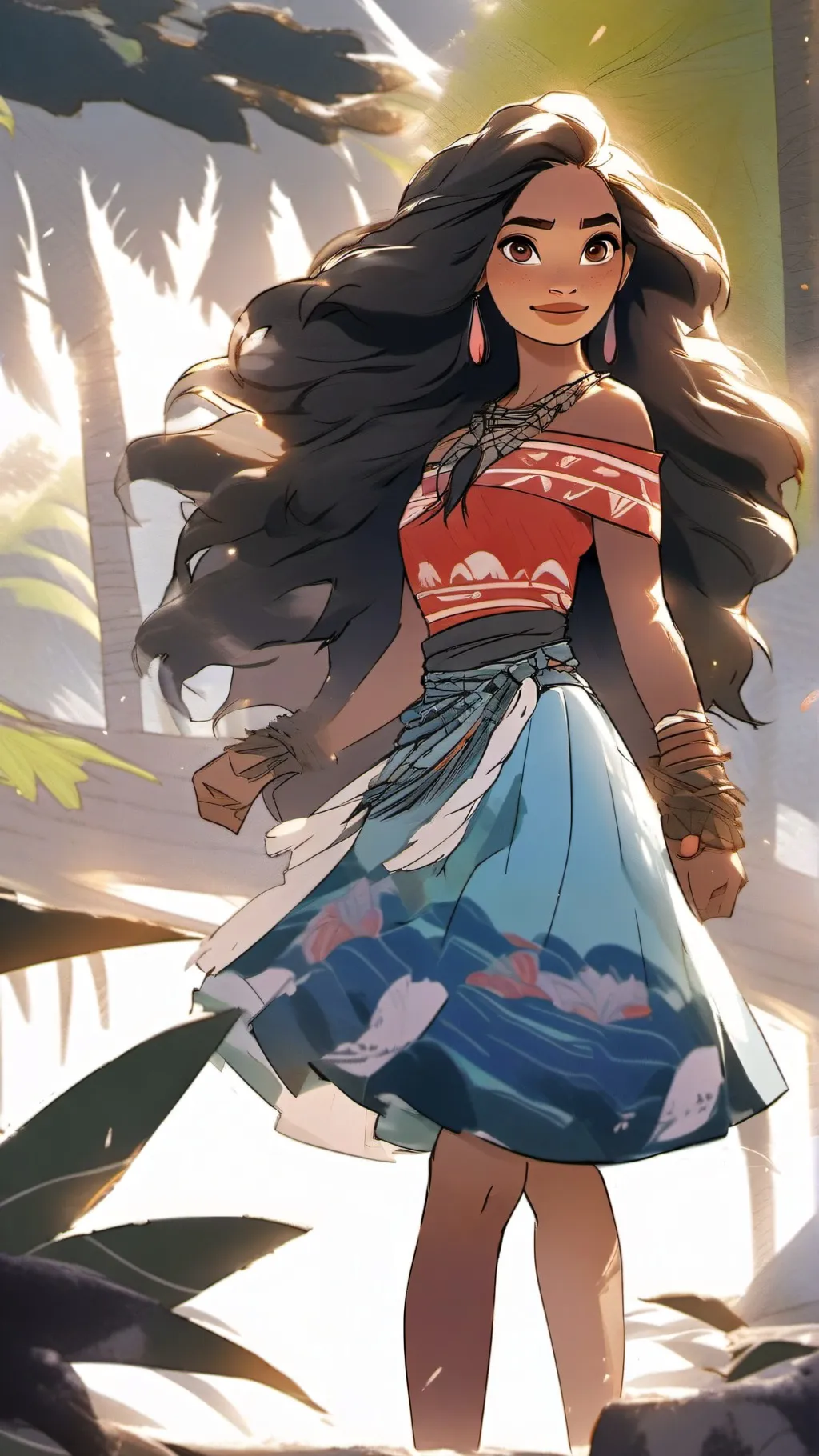 ai character: Moana 2  background