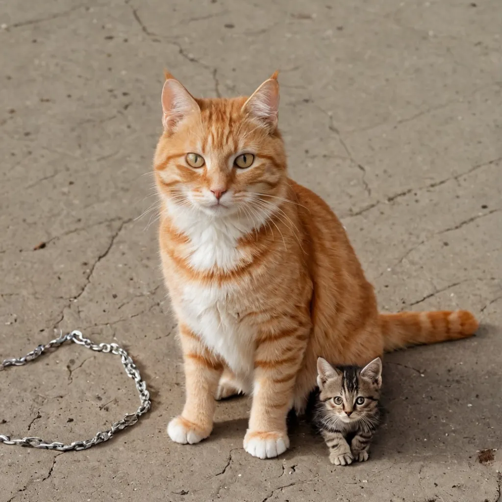 chat with ai character: mamacat and babies