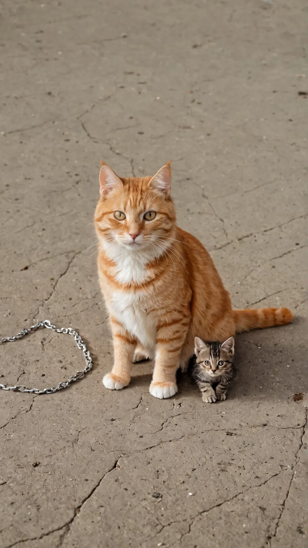 ai character: mamacat and babies background