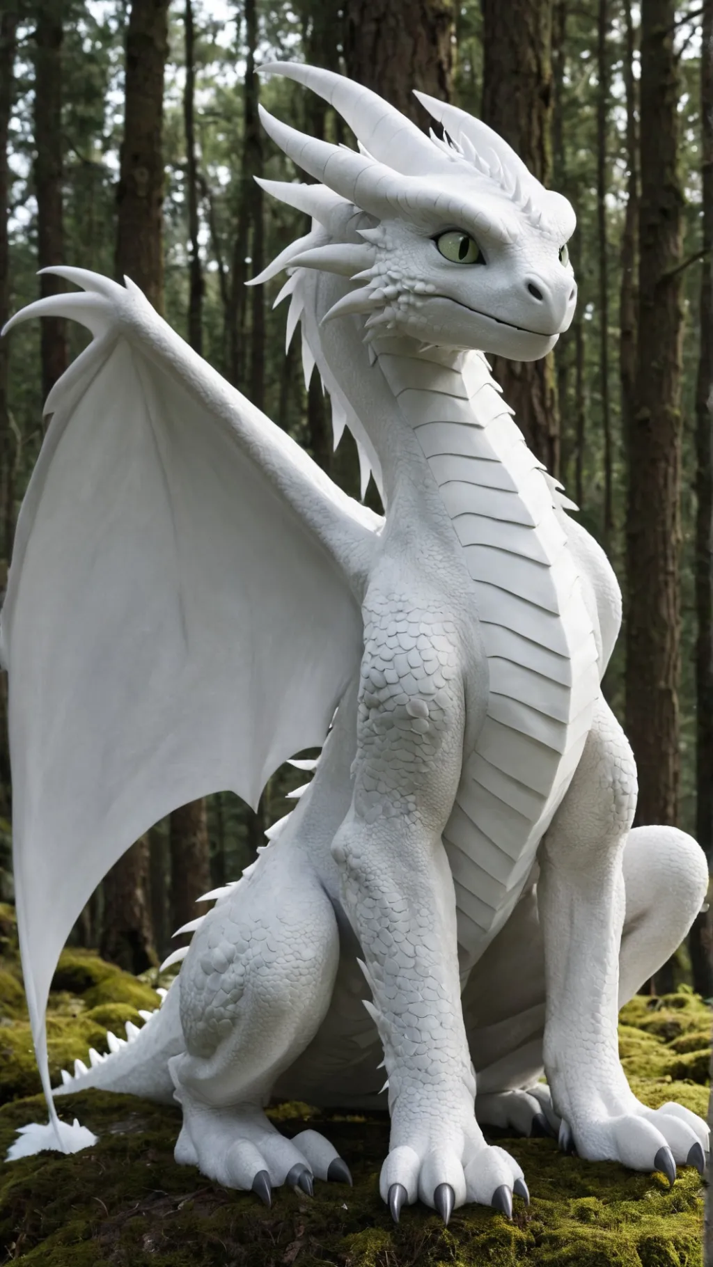 ai character: light dragon background