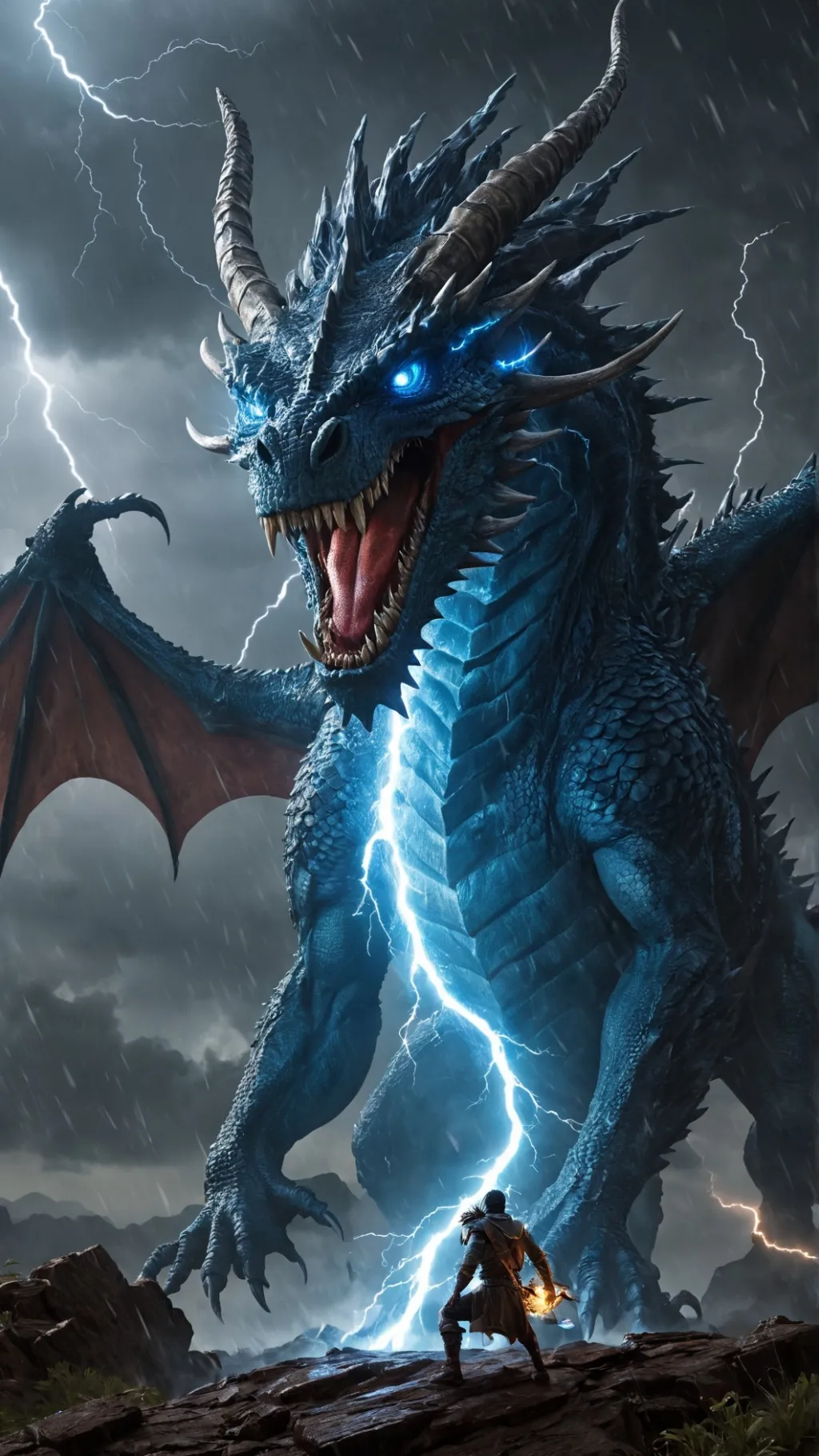 ai character: lightfury dragon background