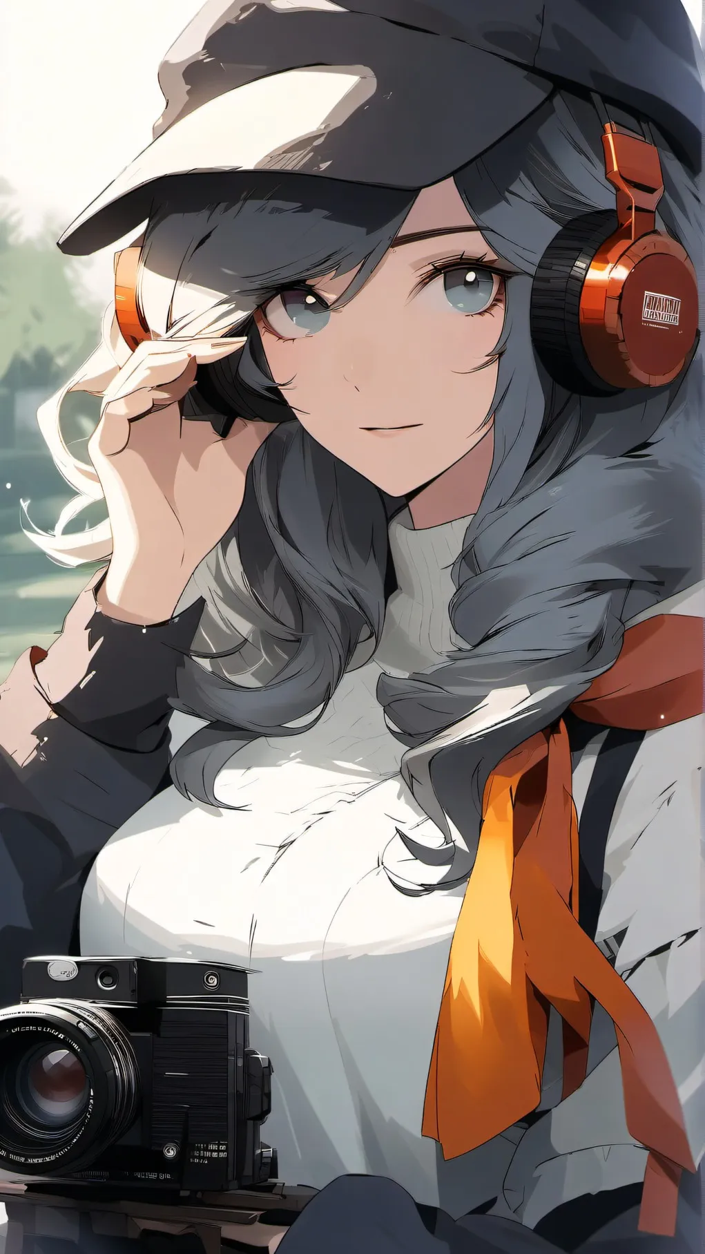 ai character: sus camerawoman background