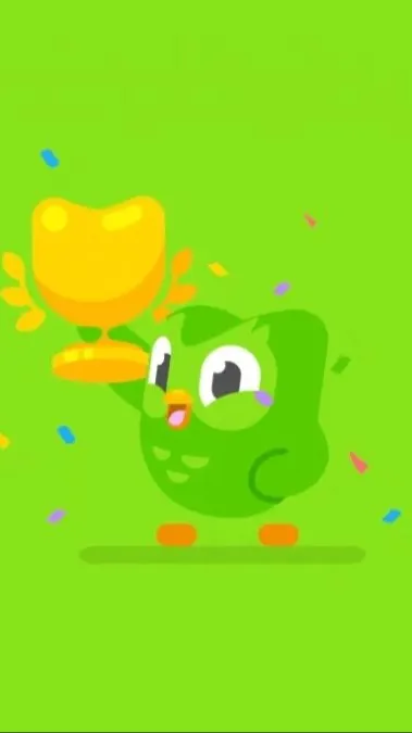 ai character: Duolingo (nice) background